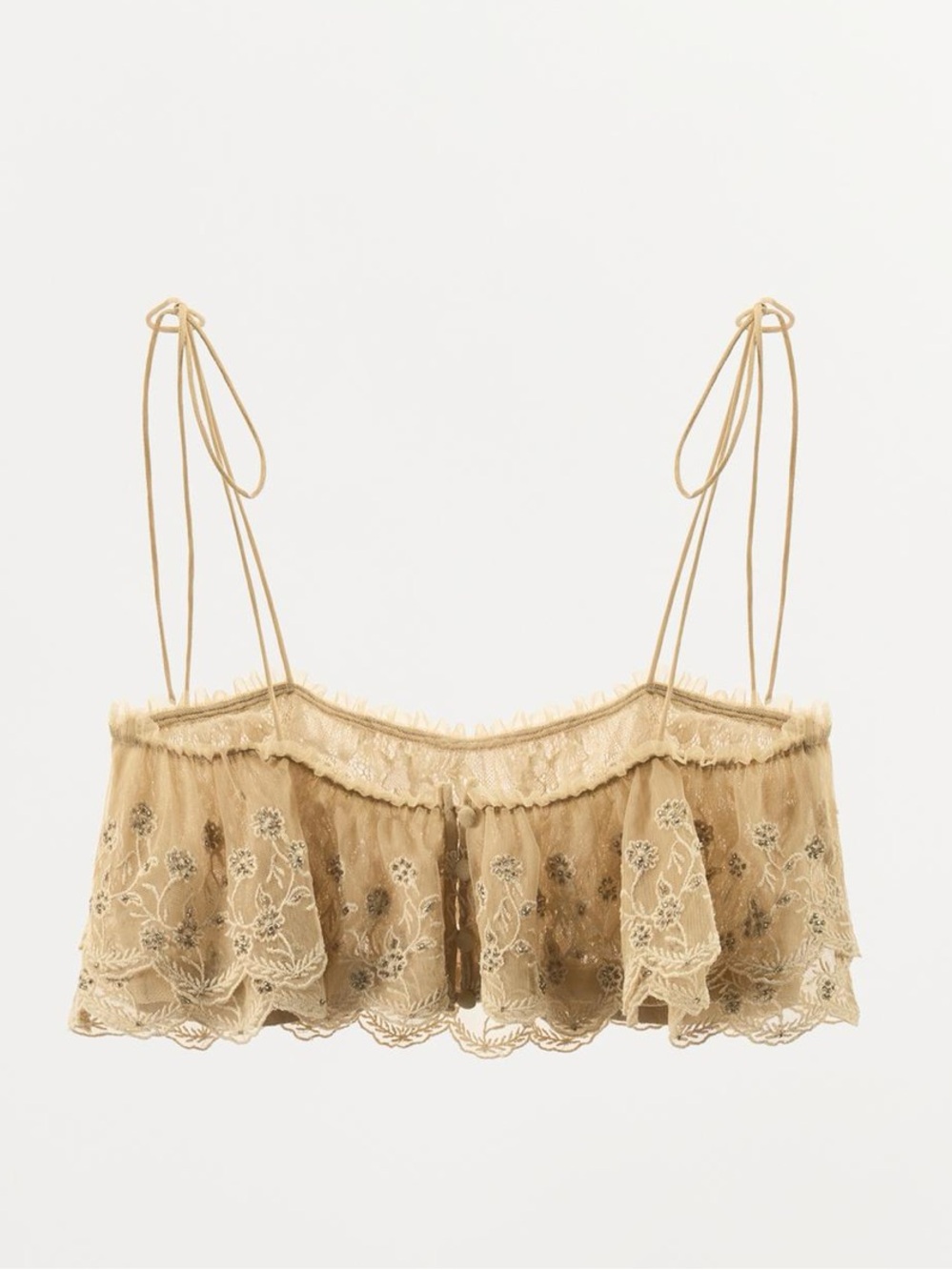 EMBROIDERED RUFFLE CAMISOLE - Picture 6 of 11